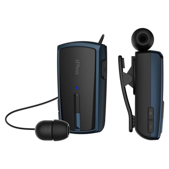 Ακουστικό Bluetooth iPro RH120 Retractable Μαύρο-Μπλε Ακουστικό Bluetooth iPro RH120 Retractable Μαύρο-Μπλε