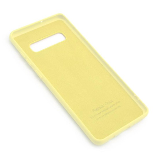 Θήκη Liquid Silicon inos Samsung G975F Galaxy S10 Plus L-Cover Κίτρινο Θήκη Liquid Silicon inos Samsung G975F Galaxy S10 Plus L-Cover Κίτρινο