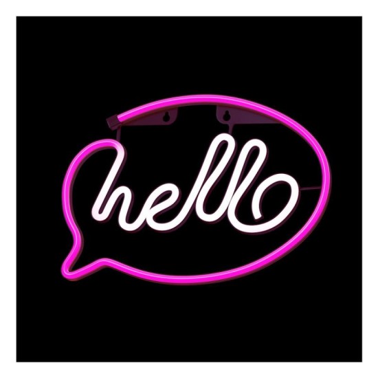 Neon LED Forever Light FLNE15 HELLO (USB/Μπαταρίας & On/Off) Ροζ - Λευκό Neon LED Forever Light FLNE15 HELLO (USB/Μπαταρίας & On/Off) Ροζ - Λευκό