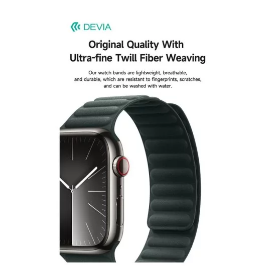 Λουράκι Devia Fiber Magnet Apple Watch (42/ 44/ 45/ 49mm) Deluxe Ανοιχτό Καφέ Λουράκι Devia Fiber Magnet Apple Watch (42/ 44/ 45/ 49mm) Deluxe Ανοιχτό Καφέ