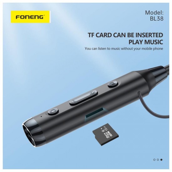 Στερεοφωνικό Ακουστικό Foneng BL38 Long Battery Life Neckband Μαύρο Στερεοφωνικό Ακουστικό Foneng BL38 Long Battery Life Neckband Μαύρο