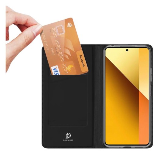 Θήκη Flip Dux Ducis Skin Pro Xiaomi Redmi Note 13 5G Μαύρο Θήκη Flip Dux Ducis Skin Pro Xiaomi Redmi Note 13 5G Μαύρο