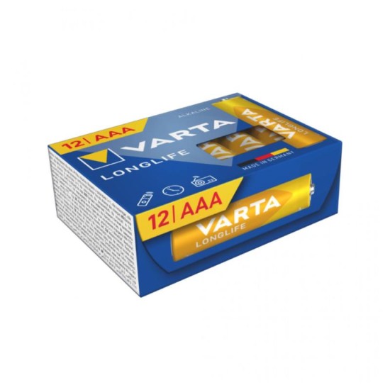 Μπαταρία Alkaline Varta Longlife AAA LR03 Plastic Free (12 τεμ.) Μπαταρία Alkaline Varta Longlife AAA LR03 Plastic Free (12 τεμ.)