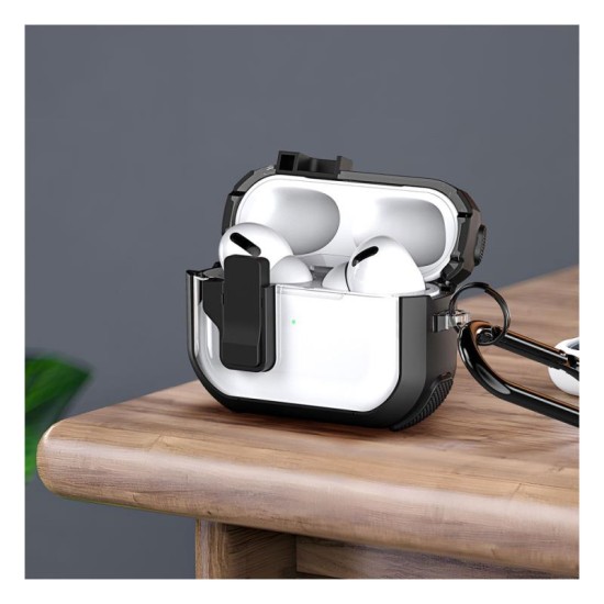 Θήκη TPU & PC Dux Ducis PECN Apple AirPods 4 με Γάντζο Λευκό Θήκη TPU & PC Dux Ducis PECN Apple AirPods 4 με Γάντζο Λευκό