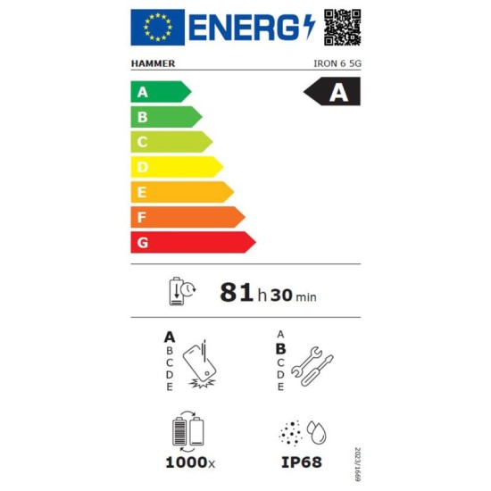Κινητό Τηλέφωνο Hammer Iron 6 5G (Dual SIM) 256GB 8GB RAM Πορτοκαλί Κινητό Τηλέφωνο Hammer Iron 6 5G (Dual SIM) 256GB 8GB RAM Πορτοκαλί