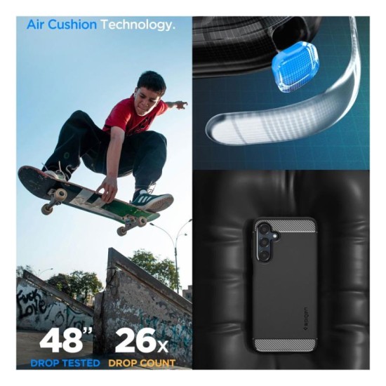 Θήκη Soft TPU Spigen Rugged Armor Samsung A165 Galaxy A16/ A166B Galaxy A16 5G Μαύρο Θήκη Soft TPU Spigen Rugged Armor Samsung A165 Galaxy A16/ A166B Galaxy A16 5G Μαύρο