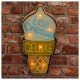 Μεταλλική Πινακίδα LED Forever Light RETRO Ice Cream Πολύχρωμο Μεταλλική Πινακίδα LED Forever Light RETRO Ice Cream Πολύχρωμο