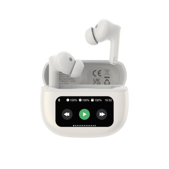 True Wireless Ακουστικά Bluetooth Devia ANC EM405 Pro3 με Οθόνη Λευκό True Wireless Ακουστικά Bluetooth Devia ANC EM405 Pro3 με Οθόνη Λευκό