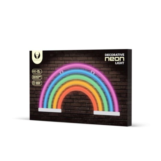Neon LED Forever Light FLNE14X RAINBOW (USB/Μπαταρίας & On/Off) Πολύχρωμο