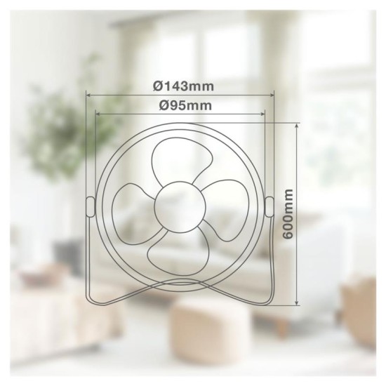 Επιτραπέζιος Ανεμιστήρας Niaros Kila USB 2.5W Mini Μπρονζέ