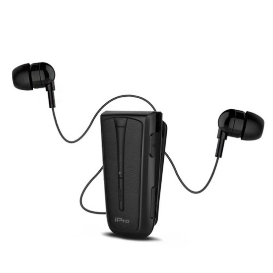 Στερεοφωνικό Ακουστικό Bluetooth iPro RH219s Retractable με Δόνηση Μαύρο Στερεοφωνικό Ακουστικό Bluetooth iPro RH219s Retractable με Δόνηση Μαύρο