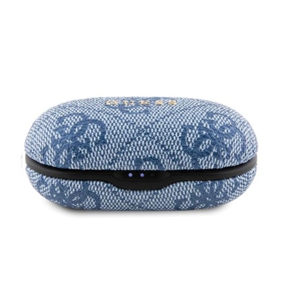 True Wireless Ακουστικά Bluetooth Guess Docking Station 4G Metal Μπλε