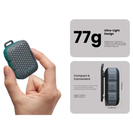 Φορητό Ηχείο Bluetooth HiFuture Pocket S 5W Μαύρο Φορητό Ηχείο Bluetooth HiFuture Pocket S 5W Μαύρο