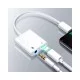 Αντάπτορας Joyroom S-Y105 Lightning Αρσενικό σε 3.5mm Θηλυκό & Lightning Θηλυκό Λευκό
