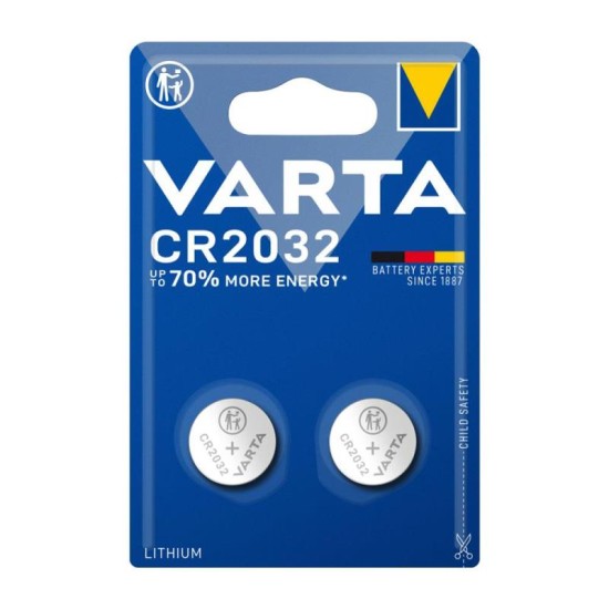 Lithium Button Cells Varta CR2032 (2 τεμ) Lithium Button Cells Varta CR2032 (2 τεμ)