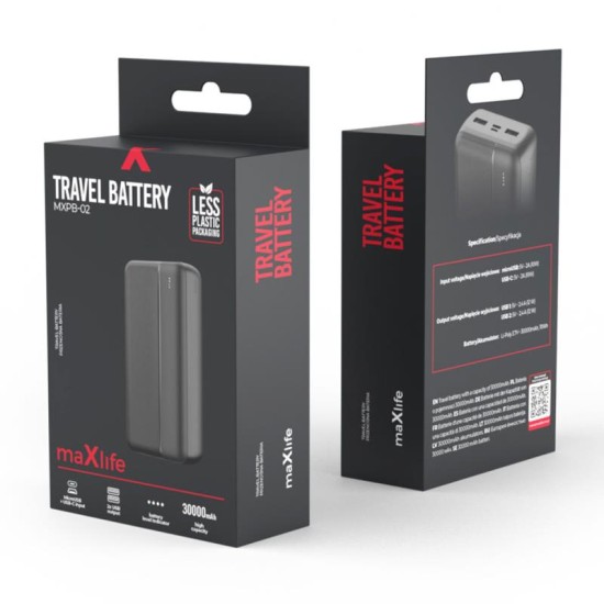 Φορτιστής Ανάγκης Maxlife MXPB-02 30000mAh Μαύρο Φορτιστής Ανάγκης Maxlife MXPB-02 30000mAh Μαύρο