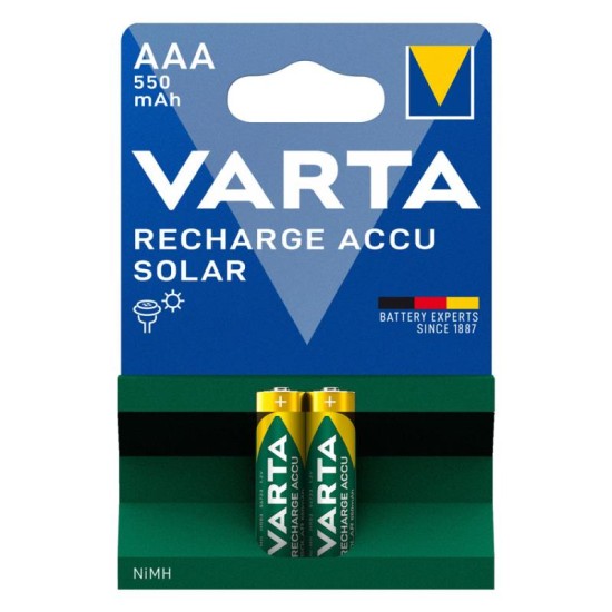 Μπαταρία Επαναφορτιζόμενη Varta AAA 550mAh NiMH Solar (2 τεμ.) Μπαταρία Επαναφορτιζόμενη Varta AAA 550mAh NiMH Solar (2 τεμ.)