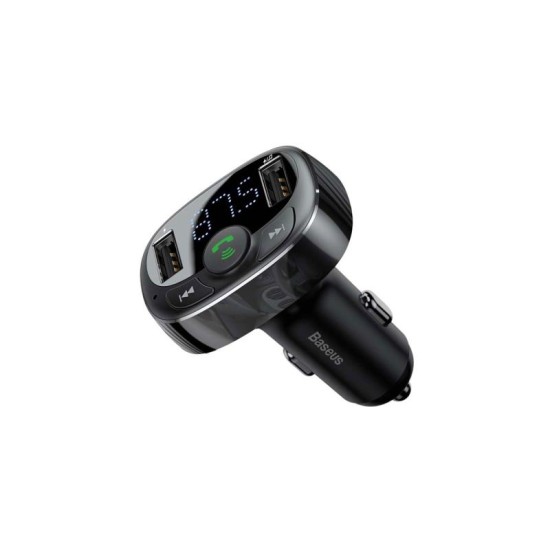 Φορτιστής Αυτοκινήτου + Bluetooth MP3 + FM Baseus S-09A T-Type με Διπλή Έξοδο 2xUSB A & MicroSD Μαύρο Φορτιστής Αυτοκινήτου + Bluetooth MP3 + FM Baseus S-09A T-Type με Διπλή Έξοδο 2xUSB A & MicroSD Μαύρο