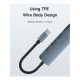 Hub USB C Devia EC135 5 σε 1 (Updated) με Card Reader Leopard PD Σκούρο Γκρι Hub USB C Devia EC135 5 σε 1 (Updated) με Card Reader Leopard PD Σκούρο Γκρι