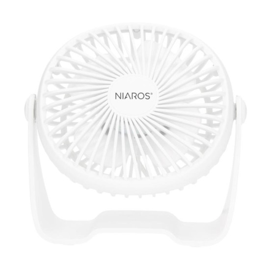 Επιτραπέζιος Ανεμιστήρας Niaros Alua USB 3W Mini Λευκό