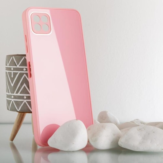 Θήκη TPU & Glass inos Samsung A226B Galaxy A22 5G CamGuard Ροζ Θήκη TPU & Glass inos Samsung A226B Galaxy A22 5G CamGuard Ροζ