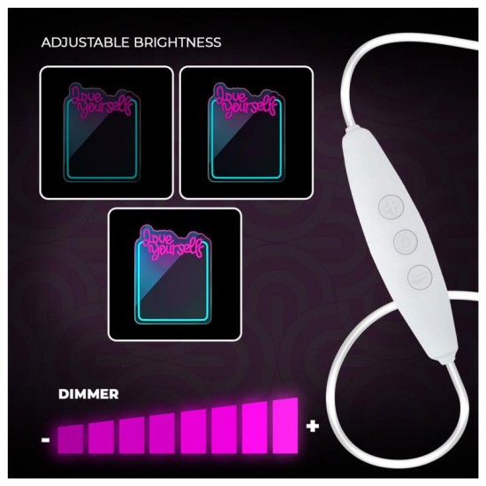 Neon LED Forever Light Καθρέπτης FMNE01 LOVE YOURSELF Μπλε-Ροζ Neon LED Forever Light Καθρέπτης FMNE01 LOVE YOURSELF Μπλε-Ροζ