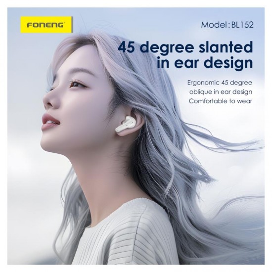 True Wireless Ακουστικά Bluetooth Foneng BL152 ANC+ENC Μαύρο True Wireless Ακουστικά Bluetooth Foneng BL152 ANC+ENC Μαύρο