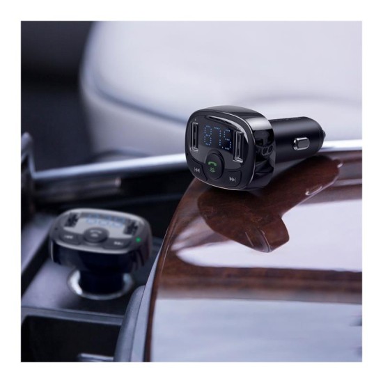 Φορτιστής Αυτοκινήτου + Bluetooth MP3 + FM Baseus S-09A T-Type με Διπλή Έξοδο 2xUSB A & MicroSD Μαύρο Φορτιστής Αυτοκινήτου + Bluetooth MP3 + FM Baseus S-09A T-Type με Διπλή Έξοδο 2xUSB A & MicroSD Μαύρο
