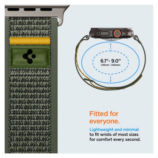Λουράκι Spigen Athlex Air Apple Watch 6/ 7/ 8/ 9/ 10/ SE/ Ultra 1/ 2 (44/ 45/ 46/ 49mm) Active Πράσινο