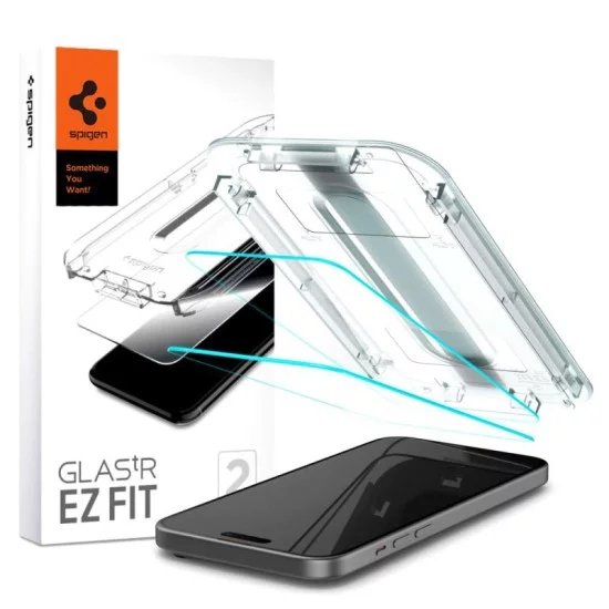 Tempered Glass Full Face Spigen Glas.tR EZ-FIT Apple iPhone 15/ 16 (2 τεμ.) Tempered Glass Full Face Spigen Glas.tR EZ-FIT Apple iPhone 15/ 16 (2 τεμ.)