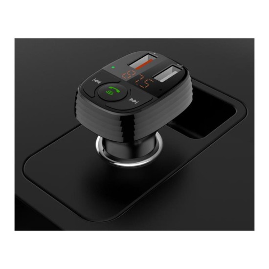 Φορτιστής Αυτοκινήτου Ταχείας Φόρτισης + Bluetooth MP3 + FM Devia EA133 με Διπλή Έξοδο USB A QC 3.0 Smart Μαύρο Φορτιστής Αυτοκινήτου Ταχείας Φόρτισης + Bluetooth MP3 + FM Devia EA133 με Διπλή Έξοδο USB A QC 3.0 Smart Μαύρο