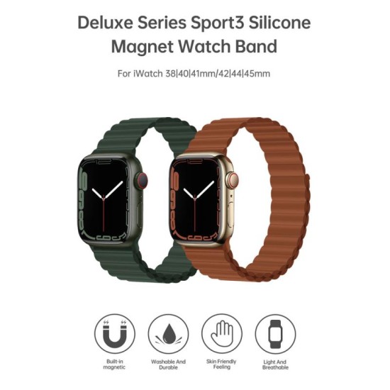 Λουράκι Devia Sport3 Silicone Magnet Apple Watch (38/ 40/ 41mm) Deluxe Καφέ Λουράκι Devia Sport3 Silicone Magnet Apple Watch (38/ 40/ 41mm) Deluxe Καφέ