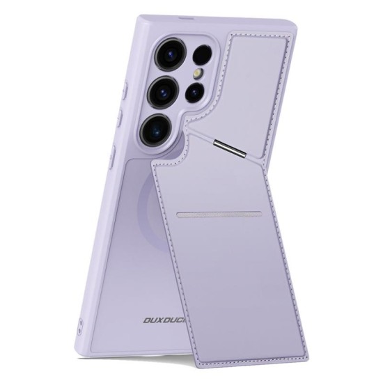 Θήκη Δερμάτινη Dux Ducis Rafi II Mag 3 σε 1 MagSafe RFID Blocker Samsung S928B Galaxy S24 Ultra 5G με Stand Μωβ Θήκη Δερμάτινη Dux Ducis Rafi II Mag 3 σε 1 MagSafe RFID Blocker Samsung S928B Galaxy S24 Ultra 5G με Stand Μωβ