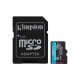 Κάρτα μνήμης Micro SDXC C10 UHS-I U3 Kingston Canvas Go! Plus 200MB/s 128Gb + 1 ADP Κάρτα μνήμης Micro SDXC C10 UHS-I U3 Kingston Canvas Go! Plus 200MB/s 128Gb + 1 ADP