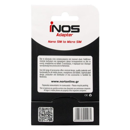 Αντάπτορας inos Nano SIM σε Micro SIM