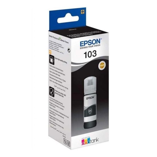 Μελάνι Epson Inkjet No.103 C13T00S14A Μαύρο Μελάνι Epson Inkjet No.103 C13T00S14A Μαύρο