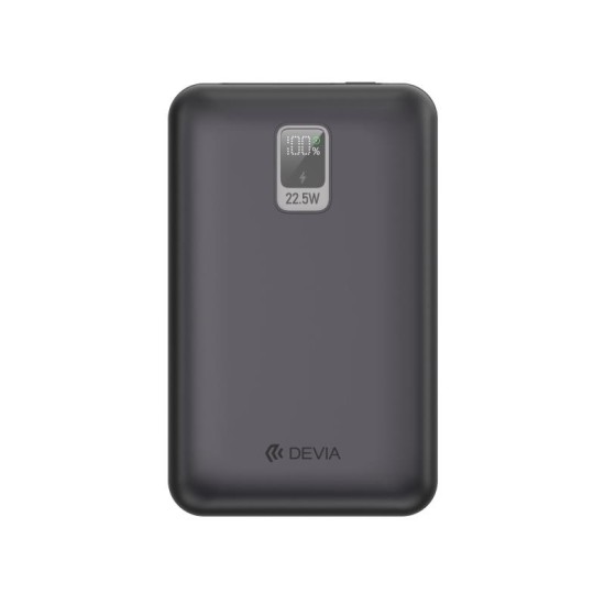 Φορτιστής Ανάγκης Devia EP208 MINI 22.5W 20000mAh με 2 Ενσωματωμένα Καλώδια Ultra4 Ασημί