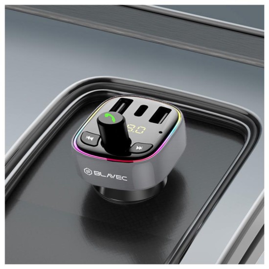 Φορτιστής Αυτοκινήτου + Bluetooth MP3 + Πομπός FM Blavec TR-03 με Διπλή Έξοδο USB A & USB C PD 30W Μαύρο Φορτιστής Αυτοκινήτου + Bluetooth MP3 + Πομπός FM Blavec TR-03 με Διπλή Έξοδο USB A & USB C PD 30W Μαύρο