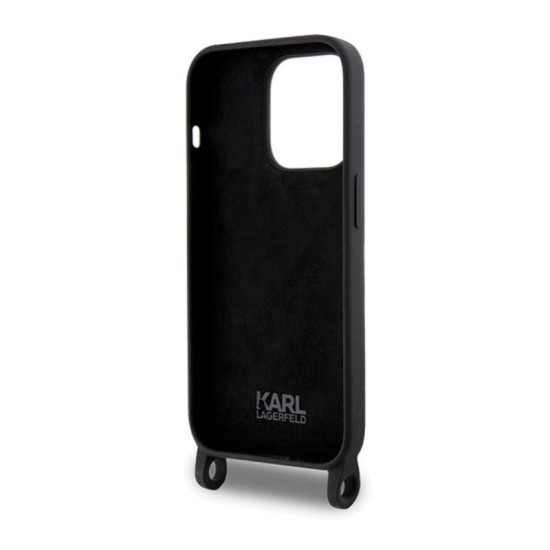 Θήκη Σιλικόνης Karl Lagerfeld Apple iPhone 15 Pro Max Crossbody Choupette Μαύρο Θήκη Σιλικόνης Karl Lagerfeld Apple iPhone 15 Pro Max Crossbody Choupette Μαύρο