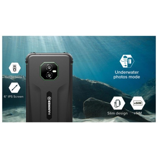 Κινητό Τηλέφωνο Hammer Ranger (Dual SIM) 128GB 6GB RAM Μαύρο-Πράσινο Κινητό Τηλέφωνο Hammer Ranger (Dual SIM) 128GB 6GB RAM Μαύρο-Πράσινο