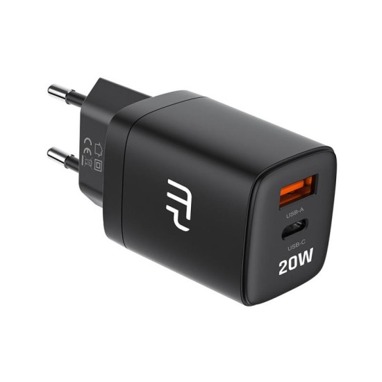Φορτιστής Ταξιδίου Ταχείας Φόρτισης myPhone SWIFTCHARGE DUO με Διπλή Έξοδο USB A & USB C PD 20W Μαύρο Φορτιστής Ταξιδίου Ταχείας Φόρτισης myPhone SWIFTCHARGE DUO με Διπλή Έξοδο USB A & USB C PD 20W Μαύρο