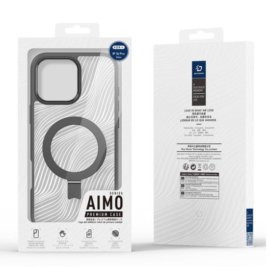 Θήκη TPU & PC Dux Ducis Aimo Magnetic MagSafe με Stand Apple iPhone 16 Pro Max Μαύρο Θήκη TPU & PC Dux Ducis Aimo Magnetic MagSafe με Stand Apple iPhone 16 Pro Max Μαύρο