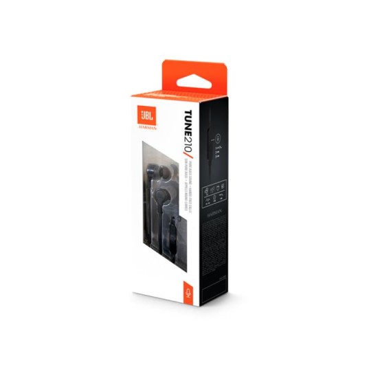 Hands Free Stereo JBL Tune T210 Pure Bass 3.5mm Μαύρο Hands Free Stereo JBL Tune T210 Pure Bass 3.5mm Μαύρο