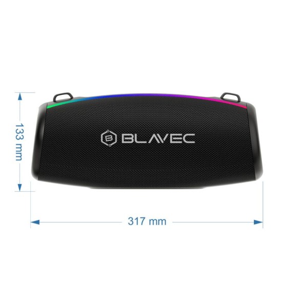 Φορητό Ηχείο Bluetooth Blavec WS-02 Bassbox TWS BT 5.3 USB AUX 4000mAh 120W Μαύρο Φορητό Ηχείο Bluetooth Blavec WS-02 Bassbox TWS BT 5.3 USB AUX 4000mAh 120W Μαύρο
