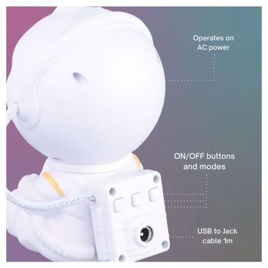 Προβολέας Φορητός - Φωτιστικό GSC Astronaut Star Projection Light LED Λευκό Προβολέας Φορητός - Φωτιστικό GSC Astronaut Star Projection Light LED Λευκό