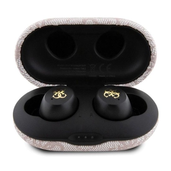 True Wireless Ακουστικά Bluetooth Guess Docking Station 4G Metal Ροζ True Wireless Ακουστικά Bluetooth Guess Docking Station 4G Metal Ροζ