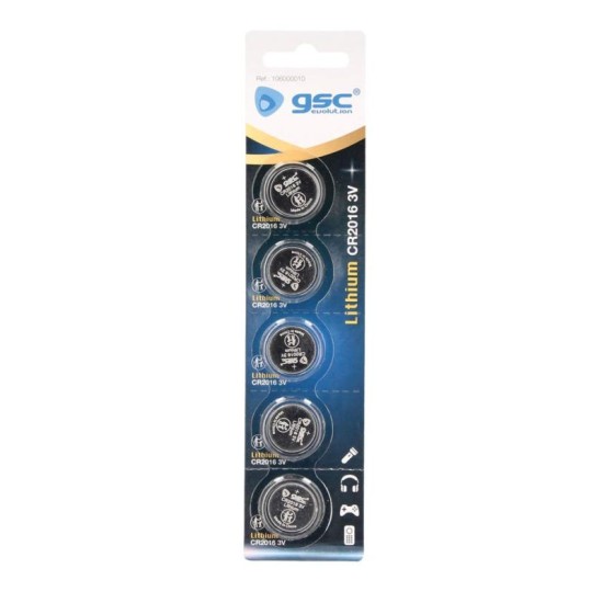 Lithium Button Cells GSC CR2016 (5 τεμ.)