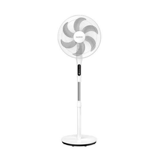 Επιδαπέδιος Ανεμιστήρας Niaros Sortino 65W με Τηλεχειριστήριο & Χρονόμετρο Λευκό Επιδαπέδιος Ανεμιστήρας Niaros Sortino 65W με Τηλεχειριστήριο & Χρονόμετρο Λευκό