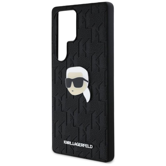 Θήκη TPU Karl Lagerfeld Samsung Galaxy S25 Ultra Hardcase Leather Monogram Karl Head Pin Μαύρο Θήκη TPU Karl Lagerfeld Samsung Galaxy S25 Ultra Hardcase Leather Monogram Karl Head Pin Μαύρο