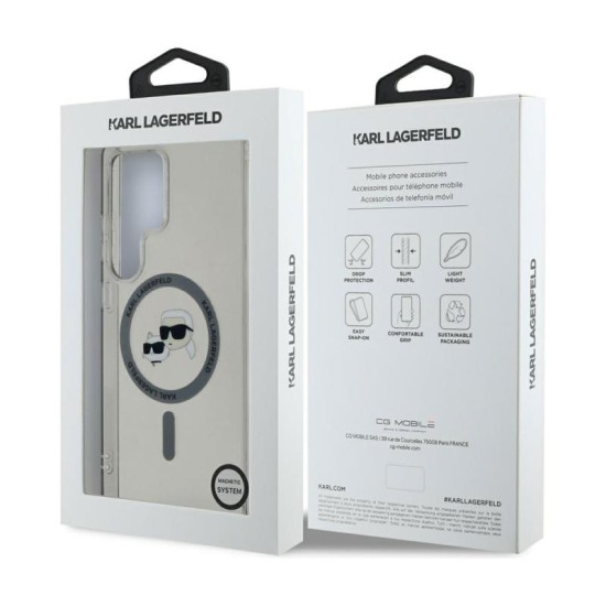 Θήκη TPU Karl Lagerfeld Samsung Galaxy S25 Ultra IML Magsafe Metal Karl & Choupette Heads Μαύρο Θήκη TPU Karl Lagerfeld Samsung Galaxy S25 Ultra IML Magsafe Metal Karl & Choupette Heads Μαύρο